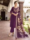 Mahira By Ossm Viscos Roman Glass Kurti With Bottom Dupatta